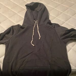 True Classic Plain Grey Charcoal Hoodie